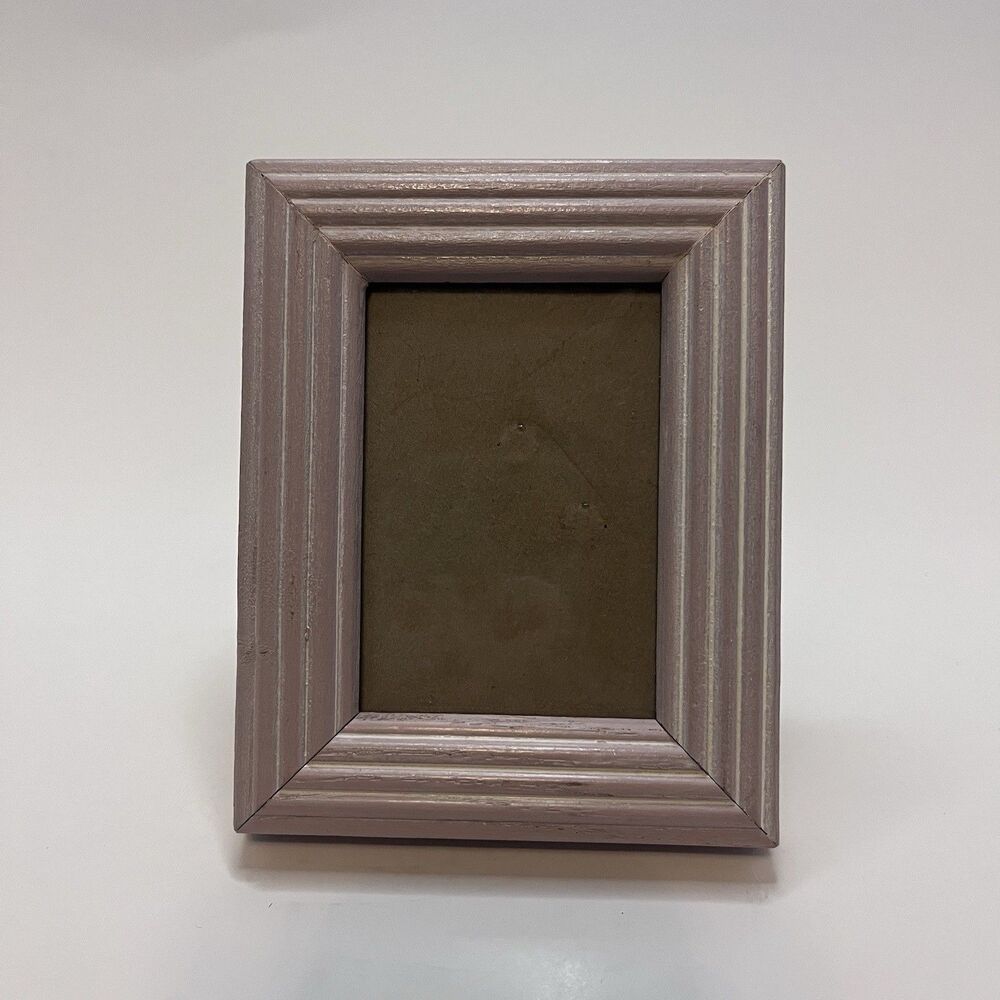 Light Pink White Washed Wood Picture Frame 4.5 x 3.5
